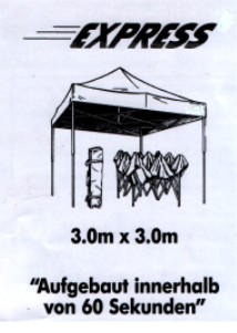 Express-Profi Pavillon - Faltzelt von 2,0 x 2,0m bis 6,0 x 3,0m , SOFORT LIEFERBAR !