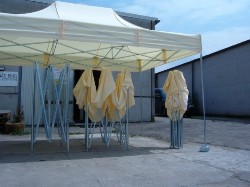 Express-Profi Pavillon Faltzelt 2,7x4,0m , Farbe Natur (Beige)   Professioneller Faltzelt fr den gewerblichen Einsatz